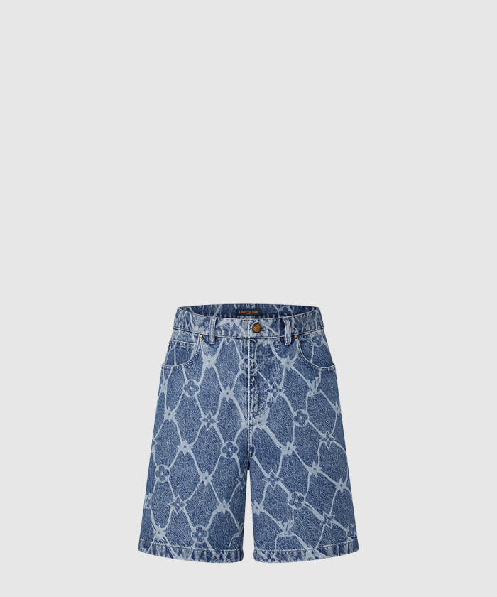 루이비통 모노그램 프린티드 데님 쇼츠 1AFQFF