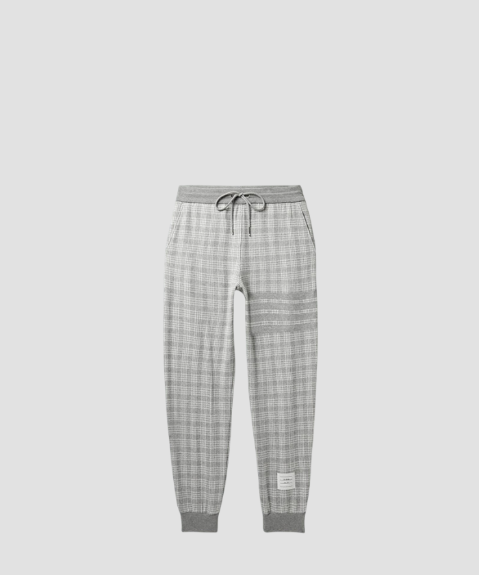 톰브라운 체크 패턴 트랙팬츠 그레이