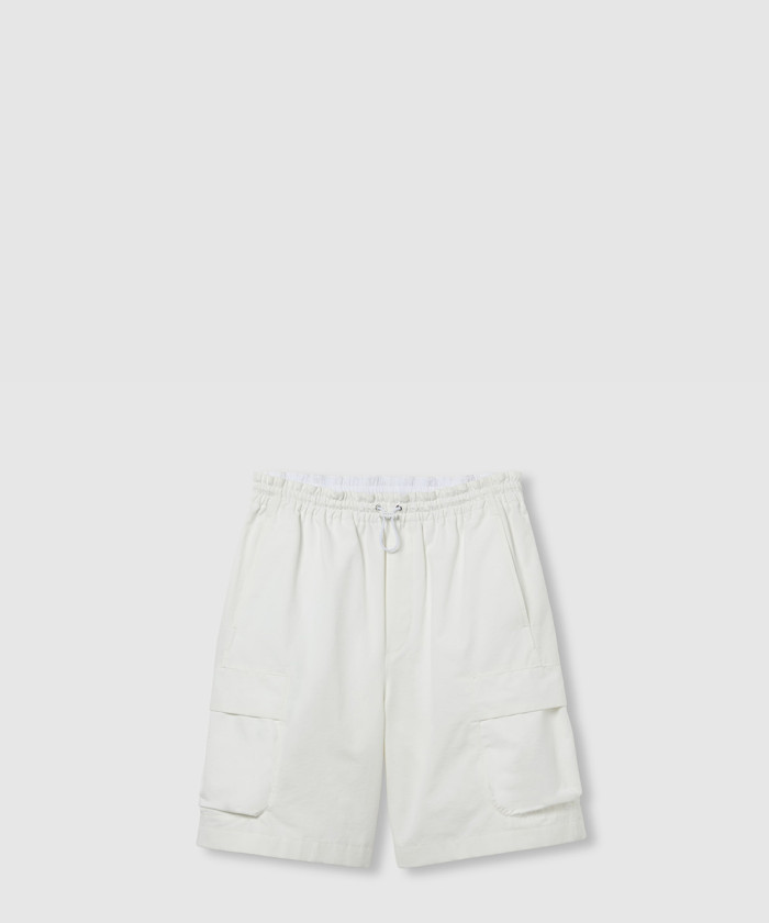 구찌 테이프 핀젤이 있는 코튼 반바지 814620