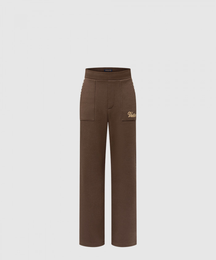 루이비통 엠브로이더드 코튼 드로스트링 팬츠 1AFQ45