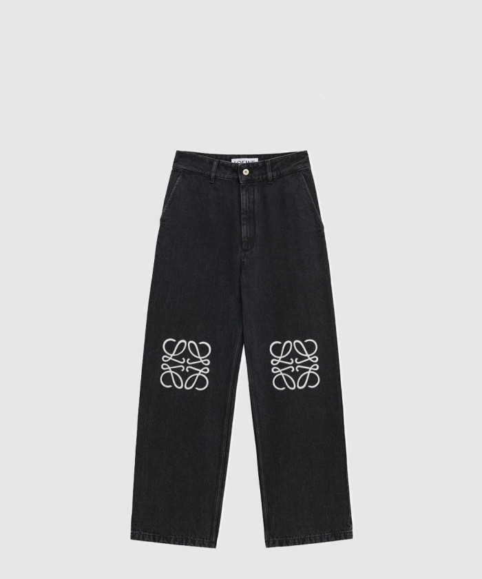 로에베 아나그램 베기 청바지 데님