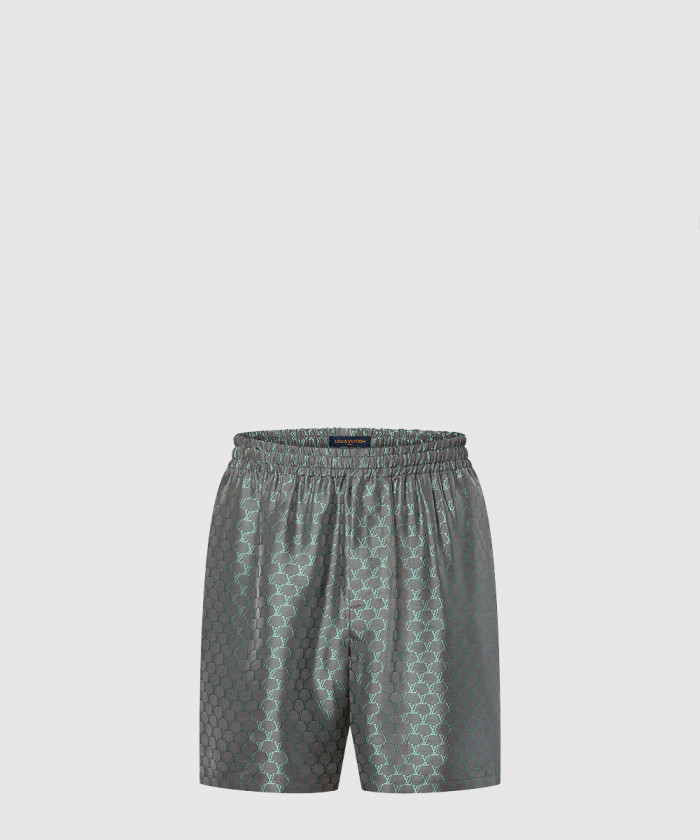 루이비통 드로스트링 자카드 실크 블렌드 쇼츠 1AFRKG