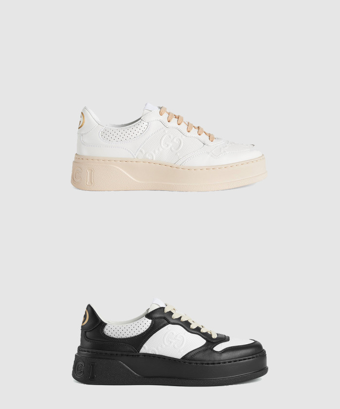 구찌 GG 엠보스 스니커즈 684911