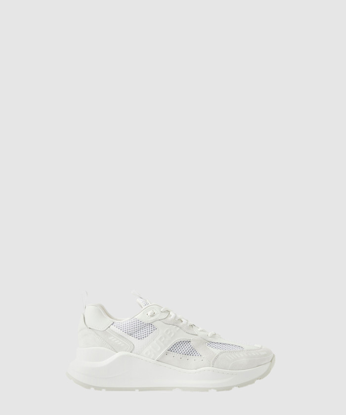 버버리 레더 스웨이드 메시 스니커즈 80623611