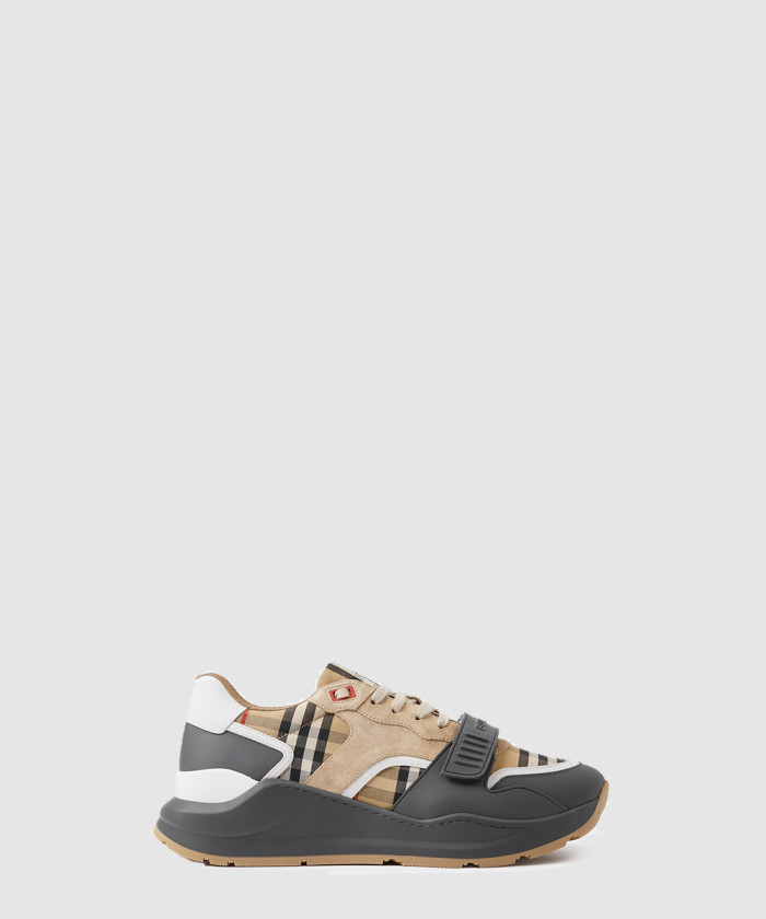 버버리 빈티지 체크 스웨이드 레더 스니커즈 80310981