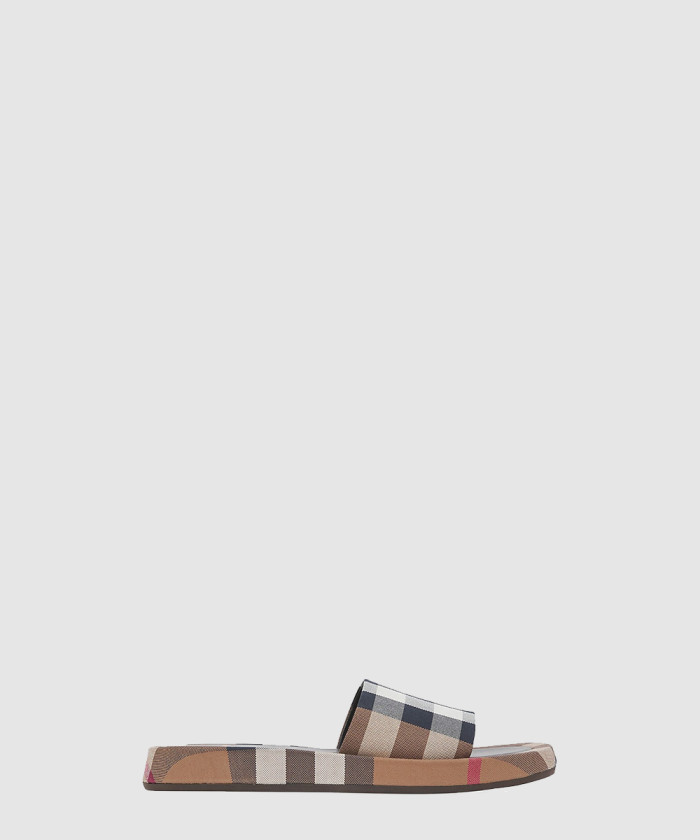 버버리 버킹엄 체크 코튼 슬라이드 8050321