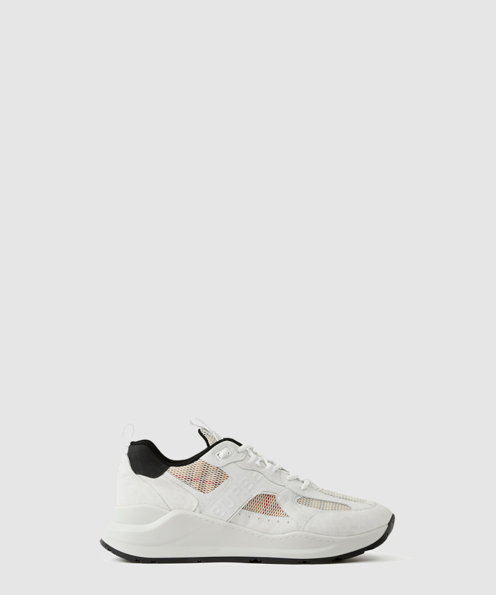 버버리 메시 스웨이드 체크 스니커즈 80618801