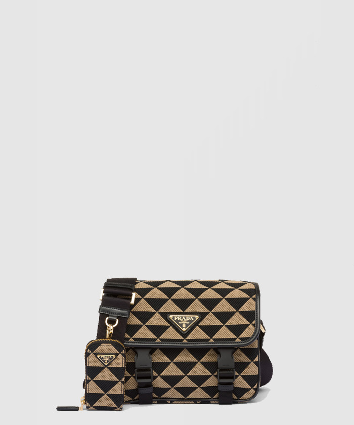 프라다 심볼 자수 패브릭 백 2VD034