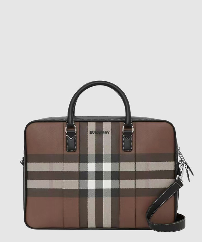 버버리 체크 레더 브리프케이스 80527721