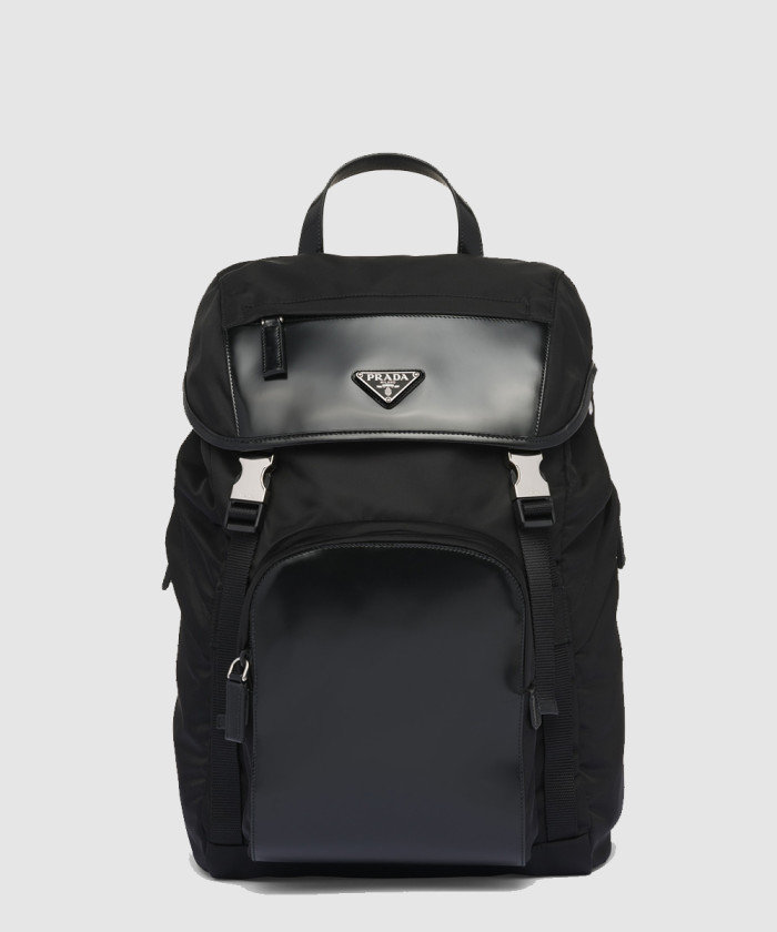 프라다 리나일론 및 사피아노 가죽 백팩 2VZ135