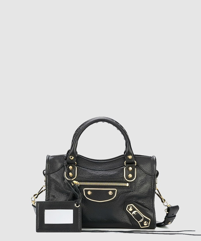 발렌시아가 메탈릭 시티백 샤이니 고트 미니 390160