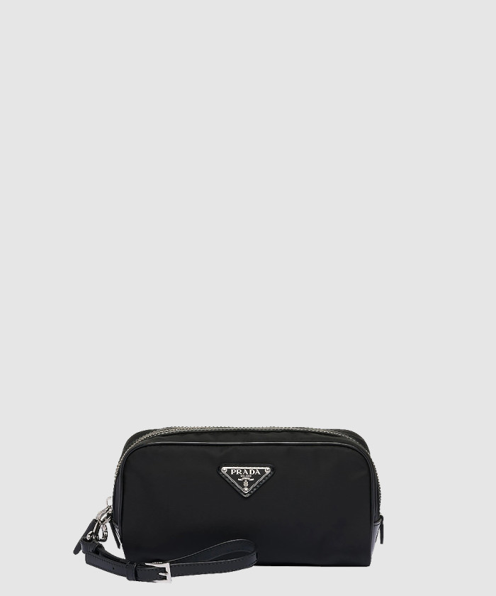 프라다 리나일론 및 브러쉬드 가죽 파우치 2NE063