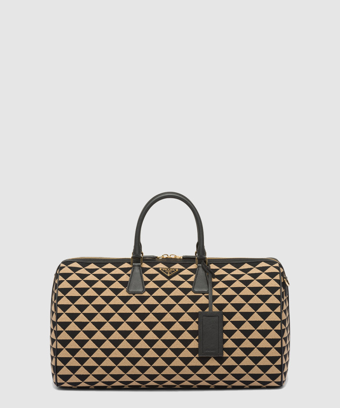 프라다 심볼 자수 패브릭 트래블백 2VC018