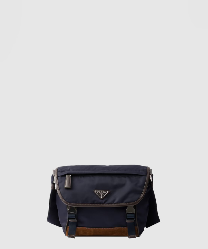 프라다 리나일론 및 사피아노 가죽 숄더백 2VD066