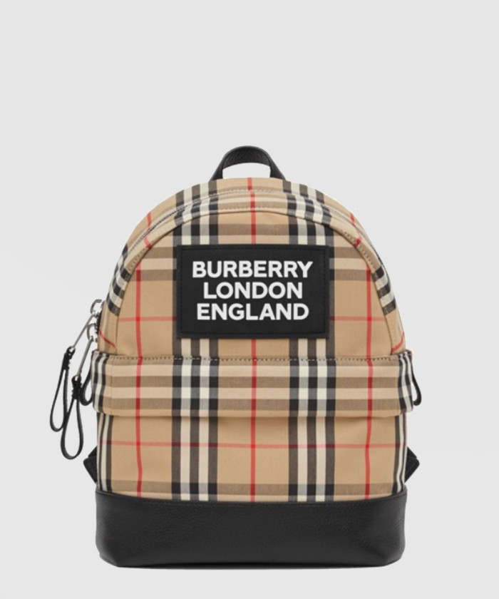 버버리 로고 아플리케 빈티지 체크백팩 80310061