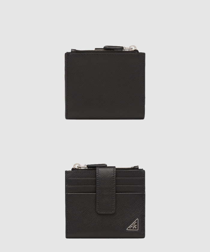 프라다 사피아노 및 가죽 카드 홀더 2MC066