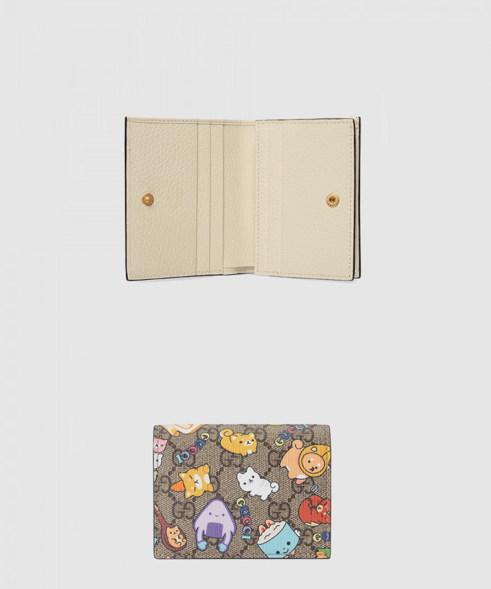 구찌 애니멀 프린트 카드지갑 736784