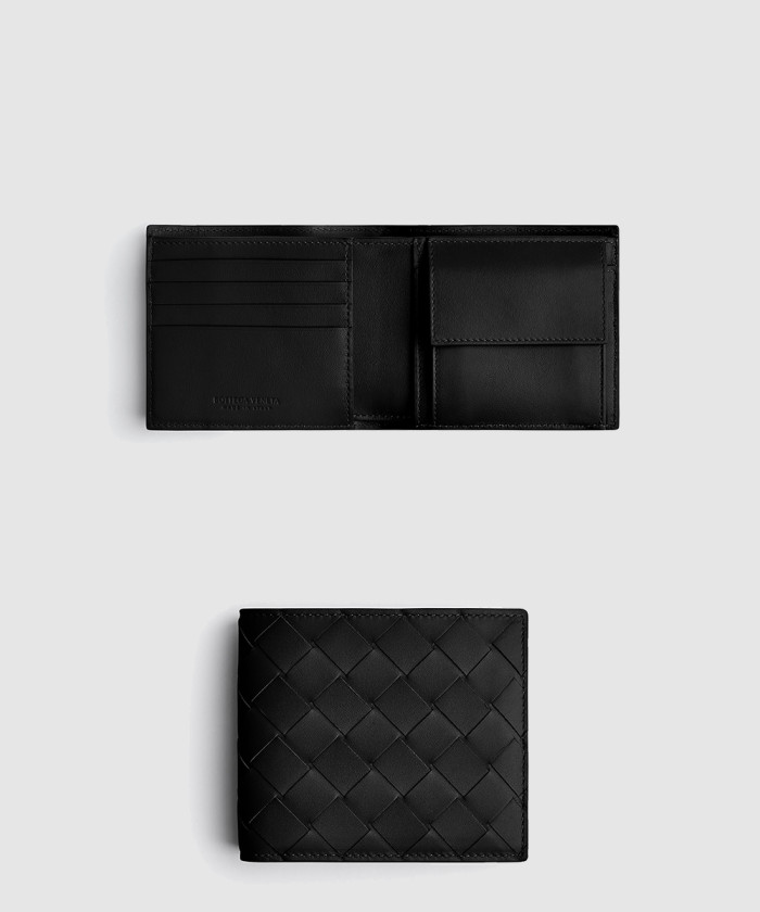 보테가베네타 동전 지갑을 갖춘 인트레치아토 폴더형 지갑 605722