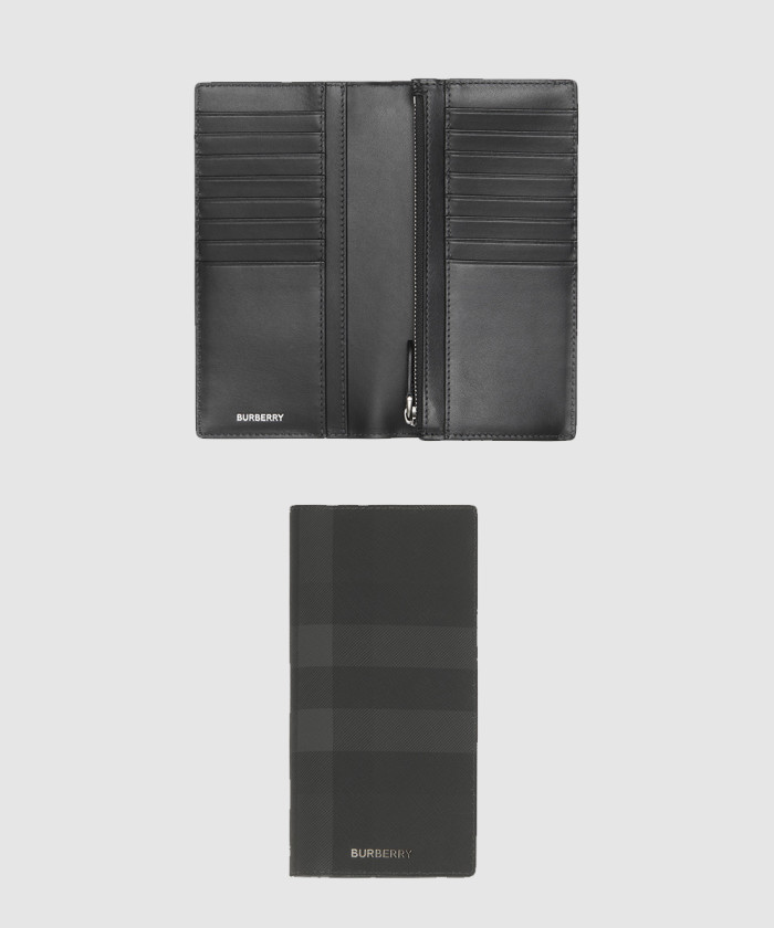 버버리 체크 레더 장지갑 80547851
