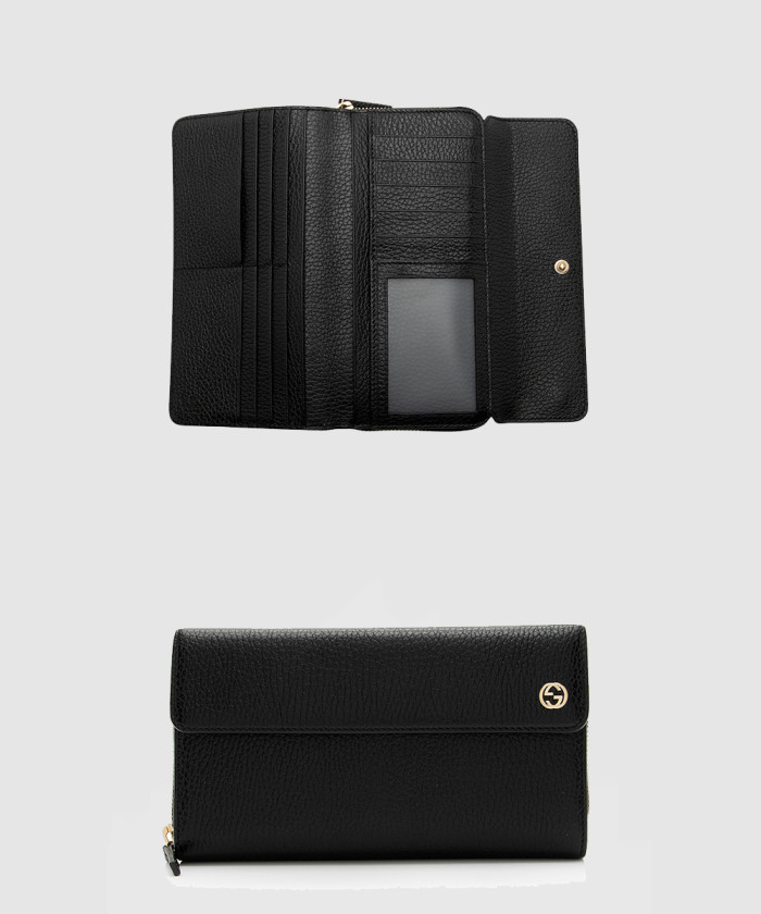 구찌 가죽 버클 더블 G 장지갑 449397