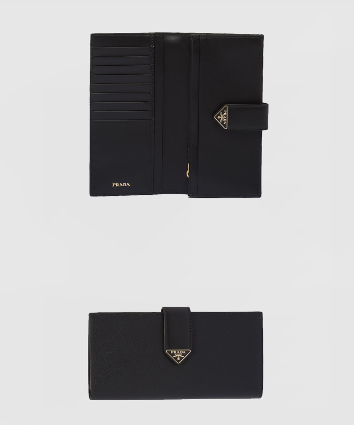 프라다 사피아노 및 가죽 장지갑 1MV025