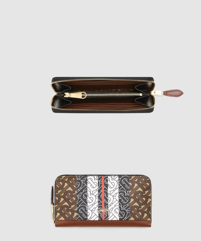 버버리 모노그램 E-캔버스 지퍼월렛 80193081