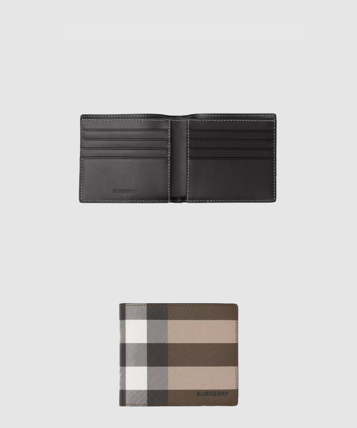 버버리 체크 E-캔버스 반지갑 80366661