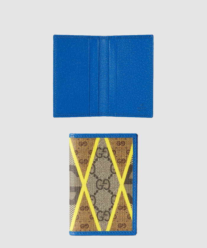 구찌 아가일 프린트 카드 지갑 699267