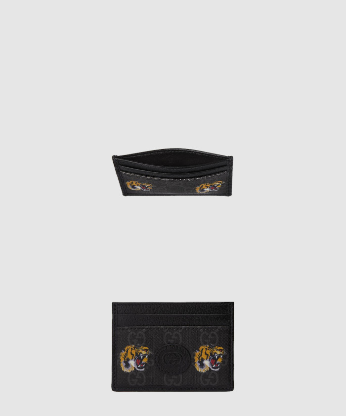 구찌 타이거 프린트 카드 지갑 673002