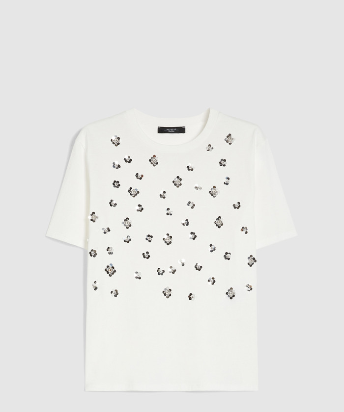 막스마라 저지 프린트 티셔츠