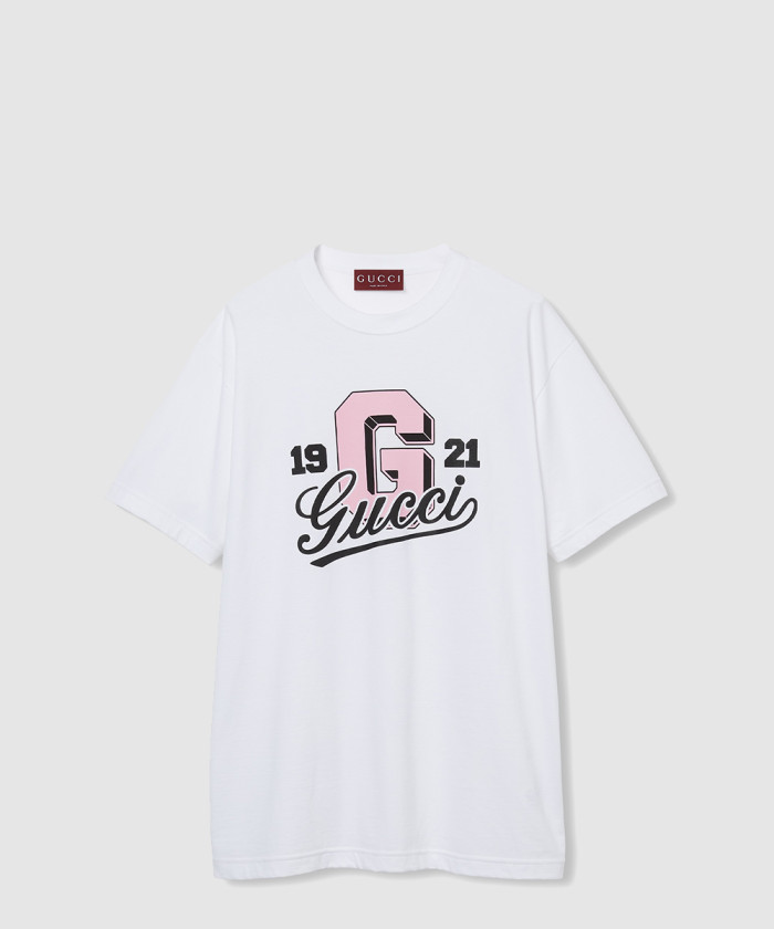 구찌 프린트 코튼 저지 티셔츠 788093