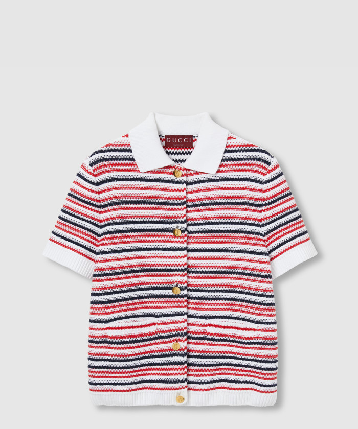 구찌 파인 울 폴로 탑 ‎818611