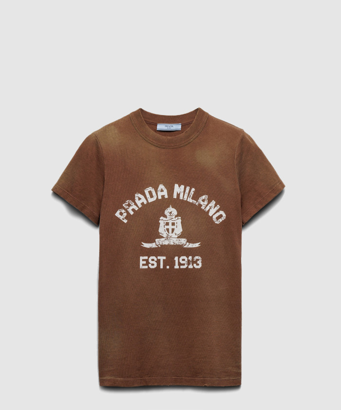 프라다 프린트 저지 티셔츠 3557B