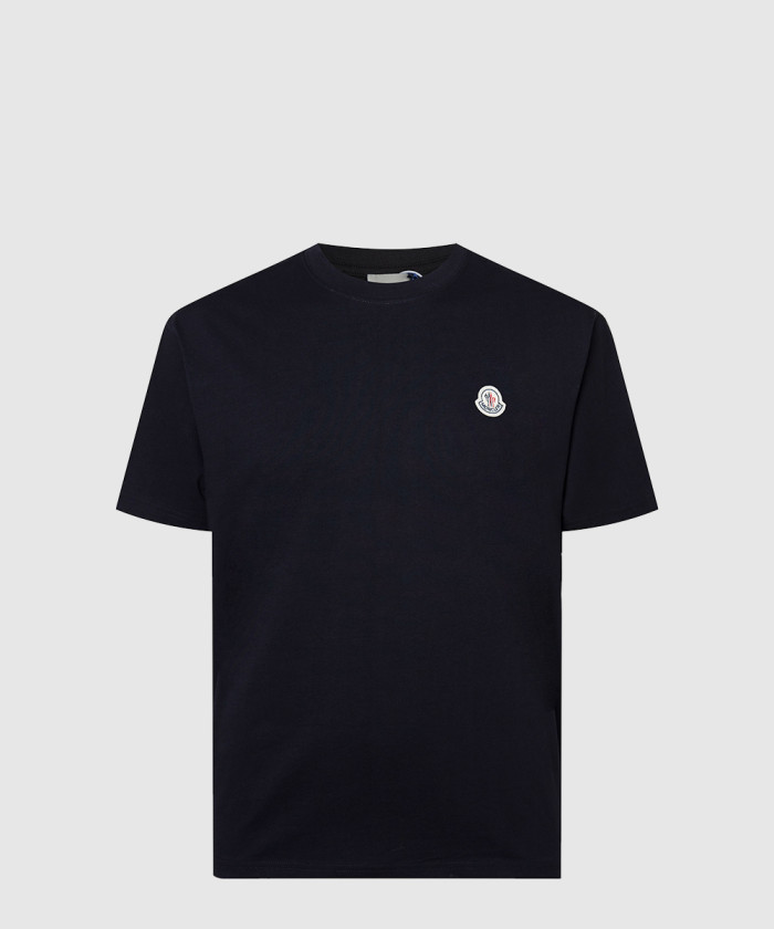 몽클레어 로고 패치 코튼 티셔츠