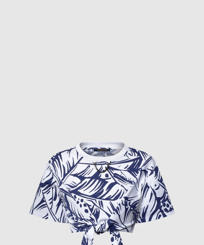 루이비통 팜 프린트 셀프 타이 티셔츠 1AFTNO