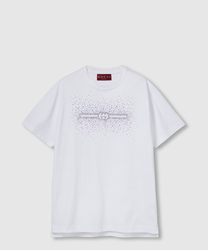 구찌 엠브로이더리 코튼 저지 티셔츠 813616