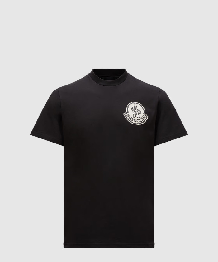 몽클레어 픽셀 로고 코튼 티셔츠