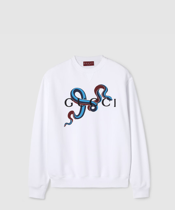 구찌 프린트 코튼 저지 티셔츠 816321