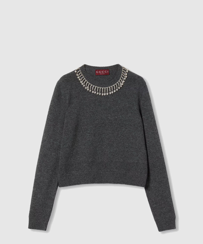 구찌 울 & 캐시미어 블렌드 탑 ‎807545