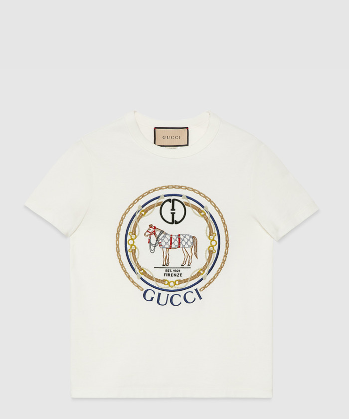 구찌 인터로킹 G 코튼 저지 티셔츠 748287