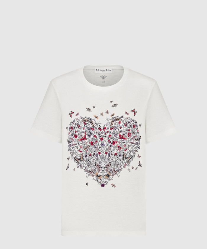 디올 Dioramour 자수 티셔츠 513T0