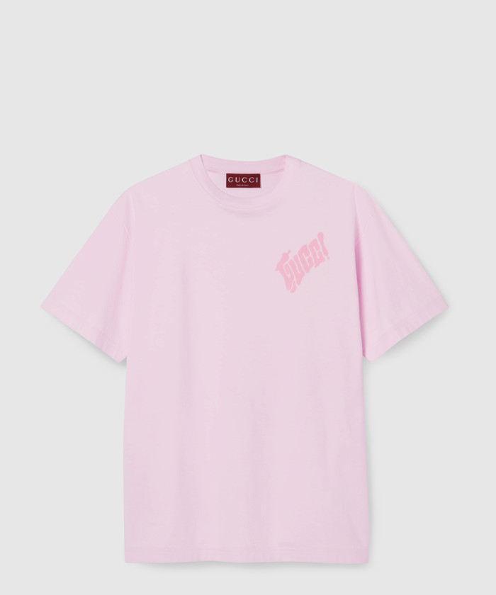 구찌 프린트 코튼 저지 티셔츠 796395