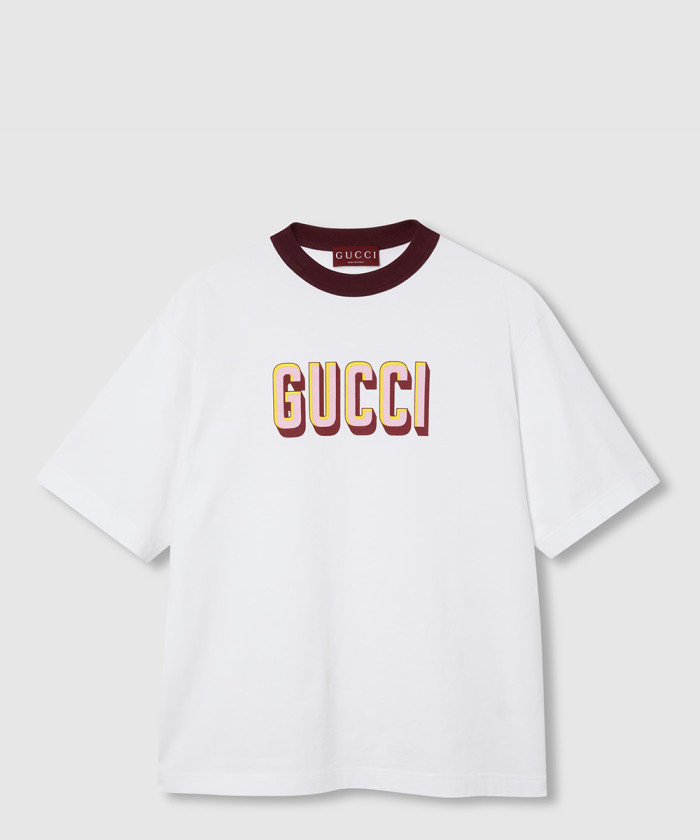 구찌 코튼 저지 프린트 티셔츠 ‎796398