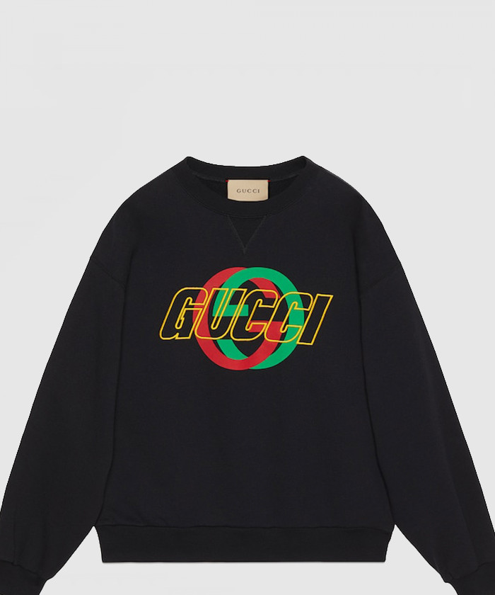 구찌 자수 코튼 저지 스웨트셔츠 768460