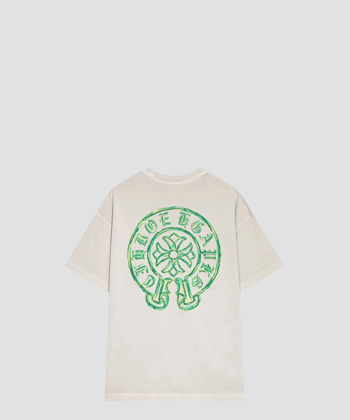 크롬하츠 크로스 프린트 워싱 티셔츠