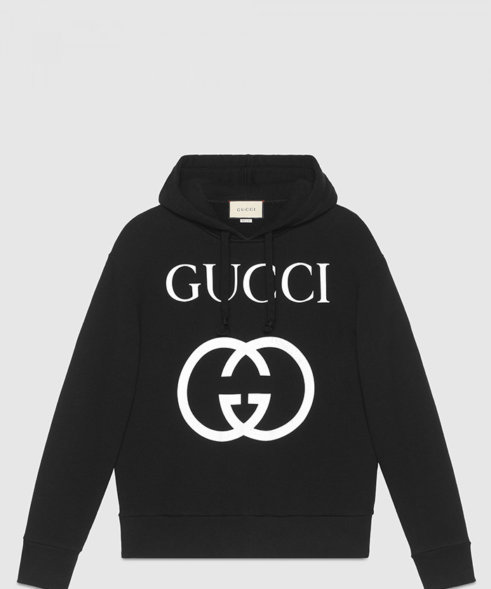 구찌 인터로킹 G 디테일의 후드 스웨트셔츠 475374