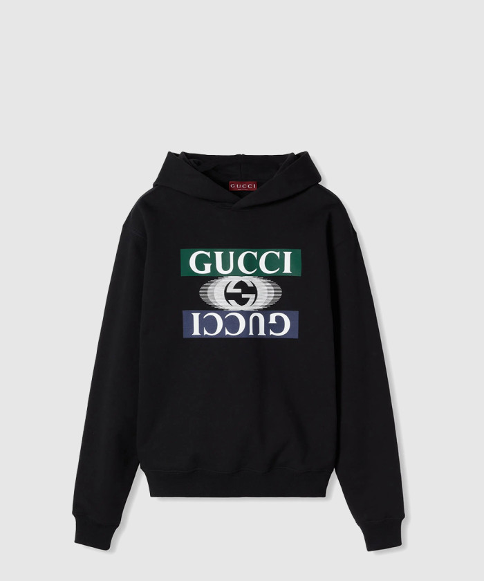 구찌 코튼 저지 후드 스웨트셔츠 795557