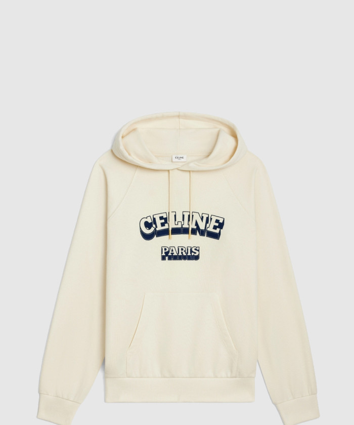 셀린느 파리 로고 코튼 캐시미어 후드티 2Y62C4