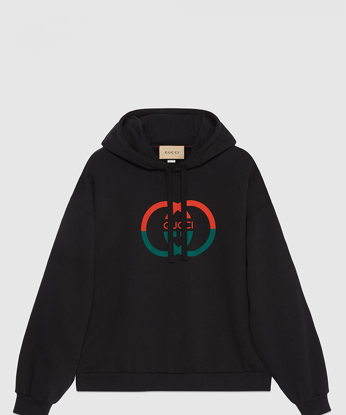 구찌 코튼 저지 프린트 후드 스웨트셔츠 721427
