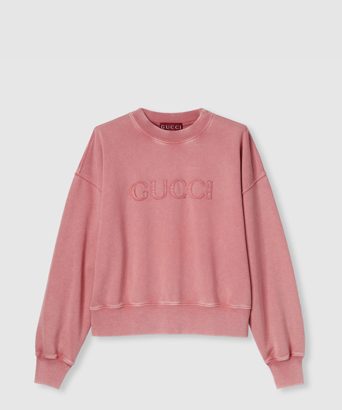 구찌 자수 코튼 저지 스웨트셔츠 789582